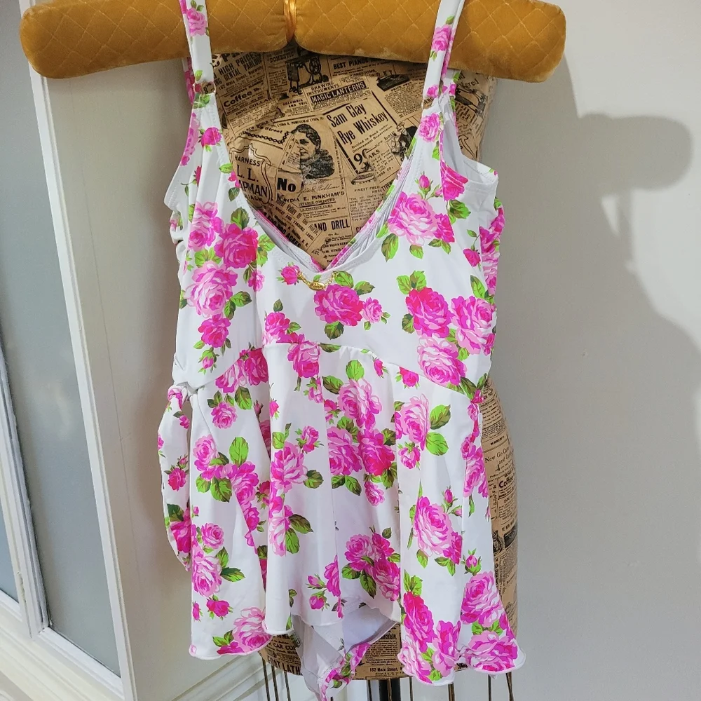 Betsey Johnson Love Always Betsey Print Floral one-piece swim dress - Picture 5 of 9